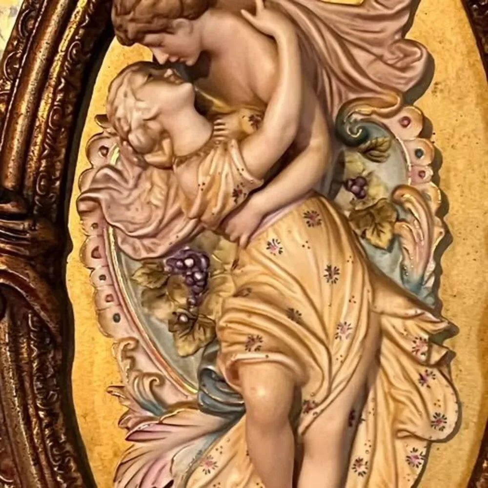 Antique Ornate Gold Figural Wall Mirror-SERIOUS Inquires Only!